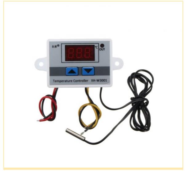 Controlador de temperatura digital -58.0-230.0 °F Termostato Calefacción  Interruptor de enfriamiento con sonda impermeable (24V 240W)